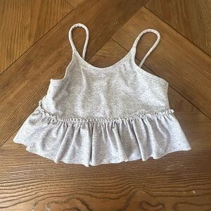 Kortni Jeane Kids Gray Ruffle Bikini Top